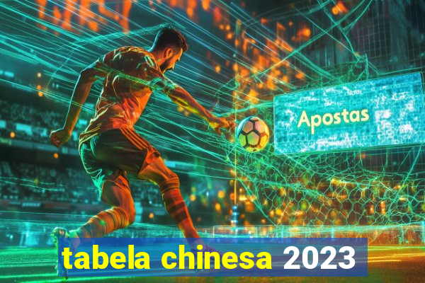 tabela chinesa 2023